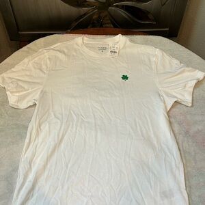 J. Crew White Tee with Green Clover